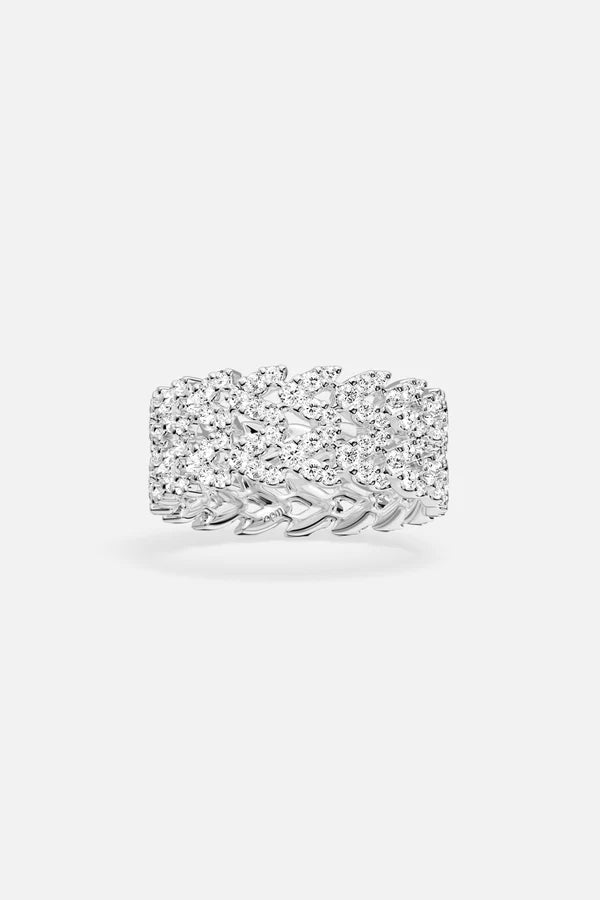 Bague Couture — alliage blanc, finition rhodium, APM Monaco