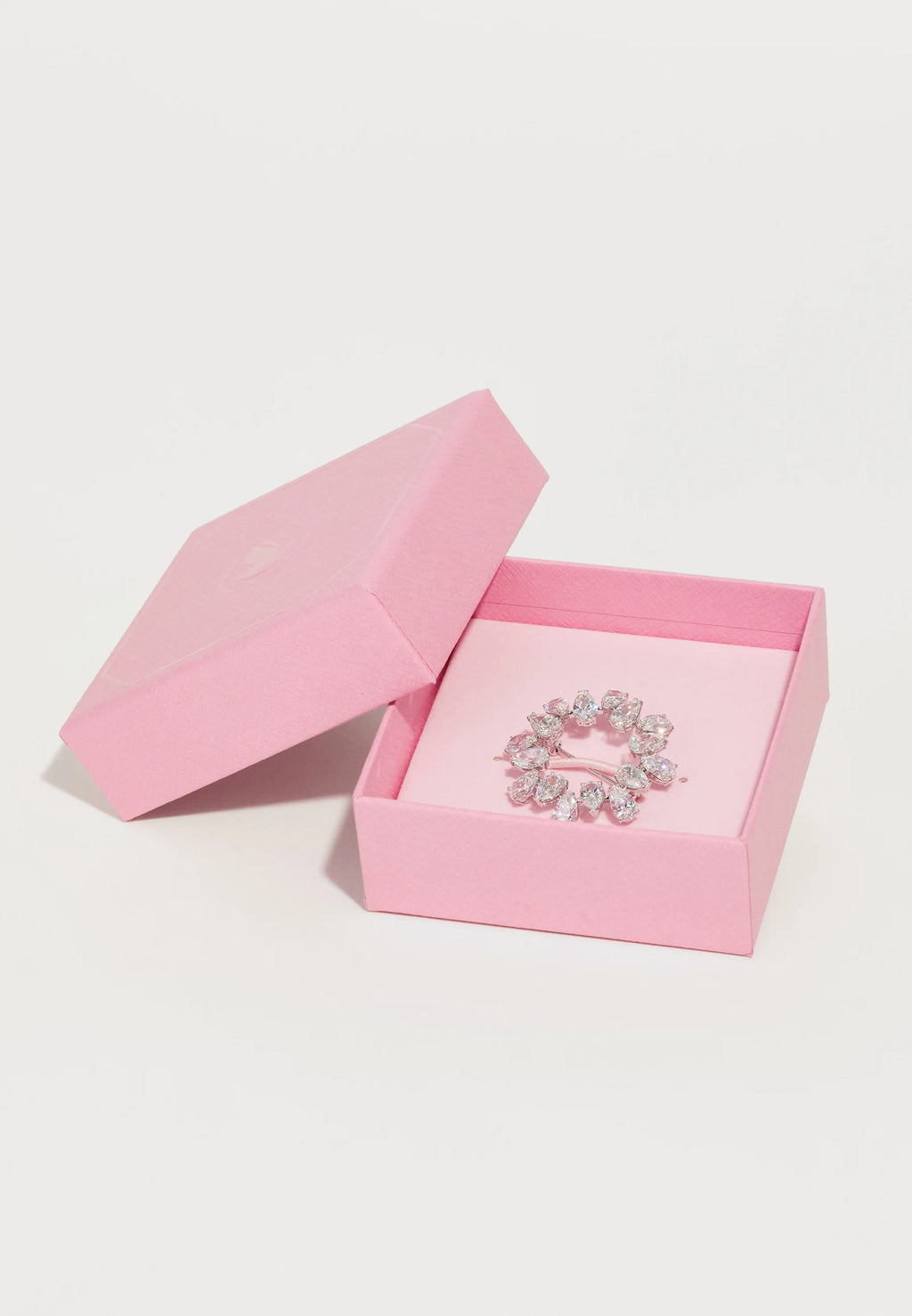 Broche Matrix Pear, white — Swarovski