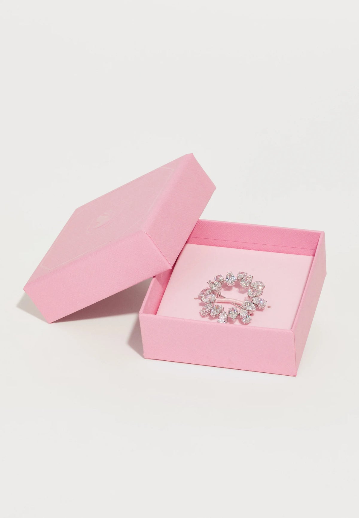 Broche Matrix Pear, white — Swarovski