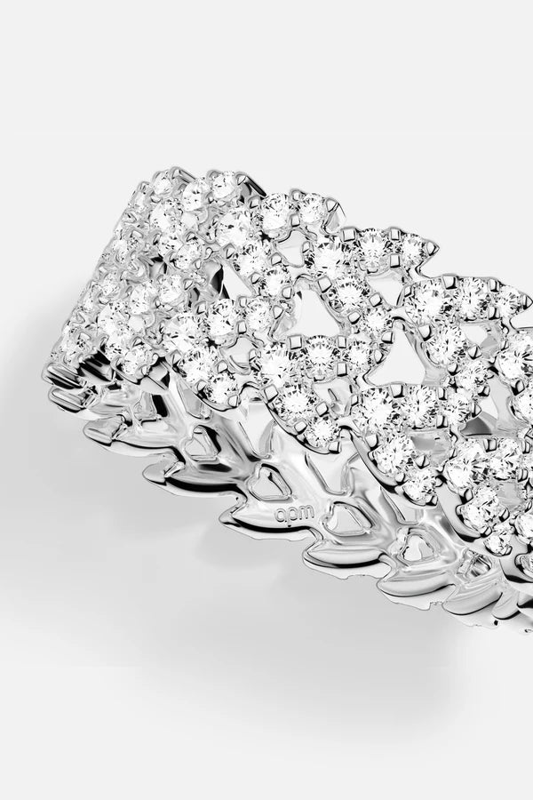 Bague Couture — alliage blanc, finition rhodium, APM Monaco