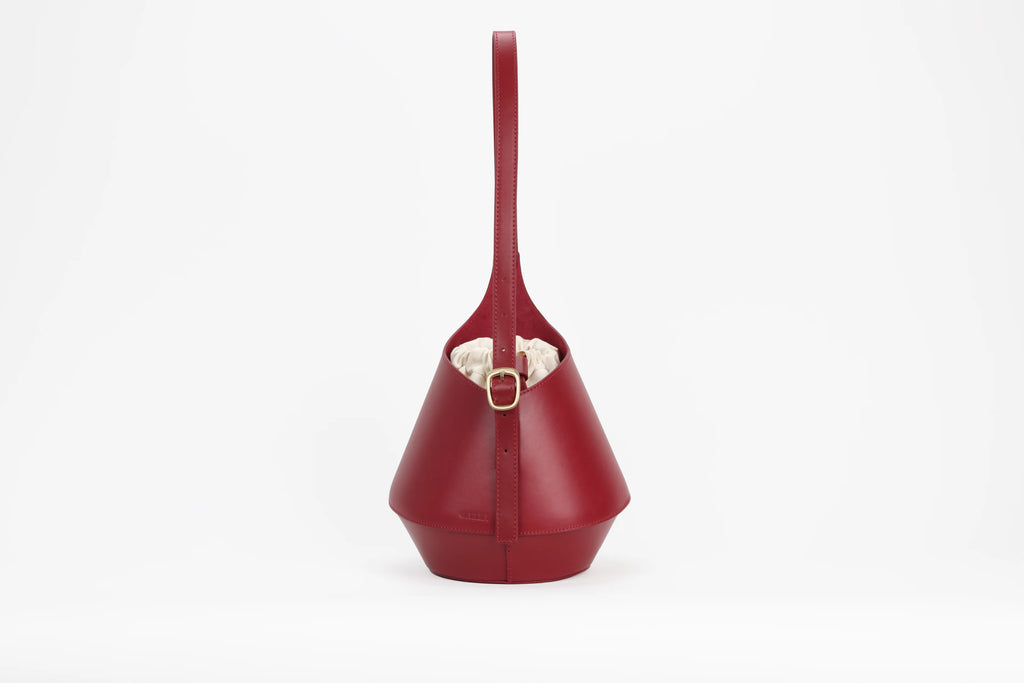 LERNA ROUGE - SAC EN CUIR DE VEAU, GAREA