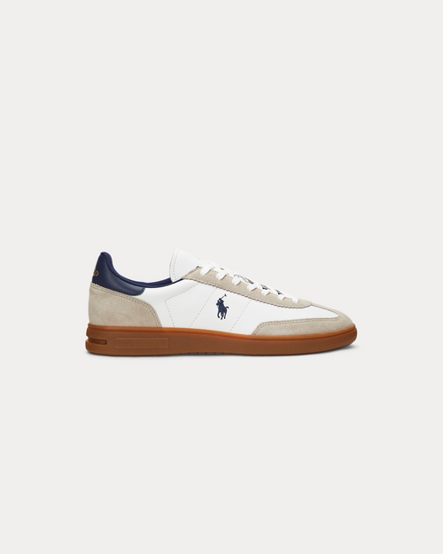 Baskets en cuir et daim