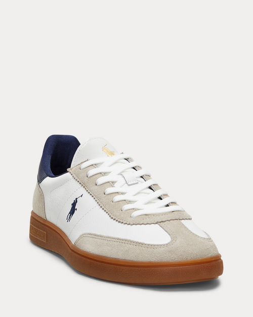 Baskets en cuir et daim