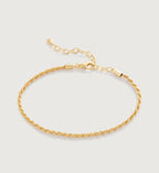Bracelet chaîne corde en vermeil d'or, Monica Vinader