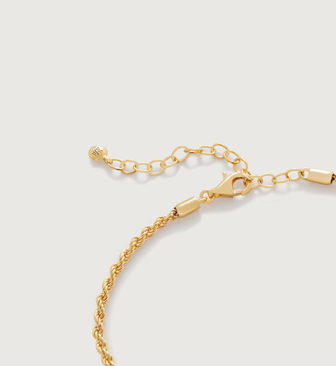 Bracelet chaîne corde en vermeil d'or, Monica Vinader