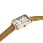 Tissot SRV 30mm — boîtier acier PVD, bracelet cuir brun