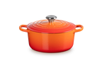 Cocotte ronde en fonte émaillée — Volcanique, 24 cm, Le Creuset
