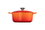 Cocotte ronde en fonte émaillée — Volcanique, 24 cm, Le Creuset