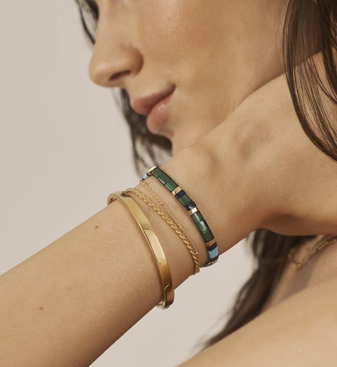 Bracelet chaîne corde en vermeil d'or, Monica Vinader
