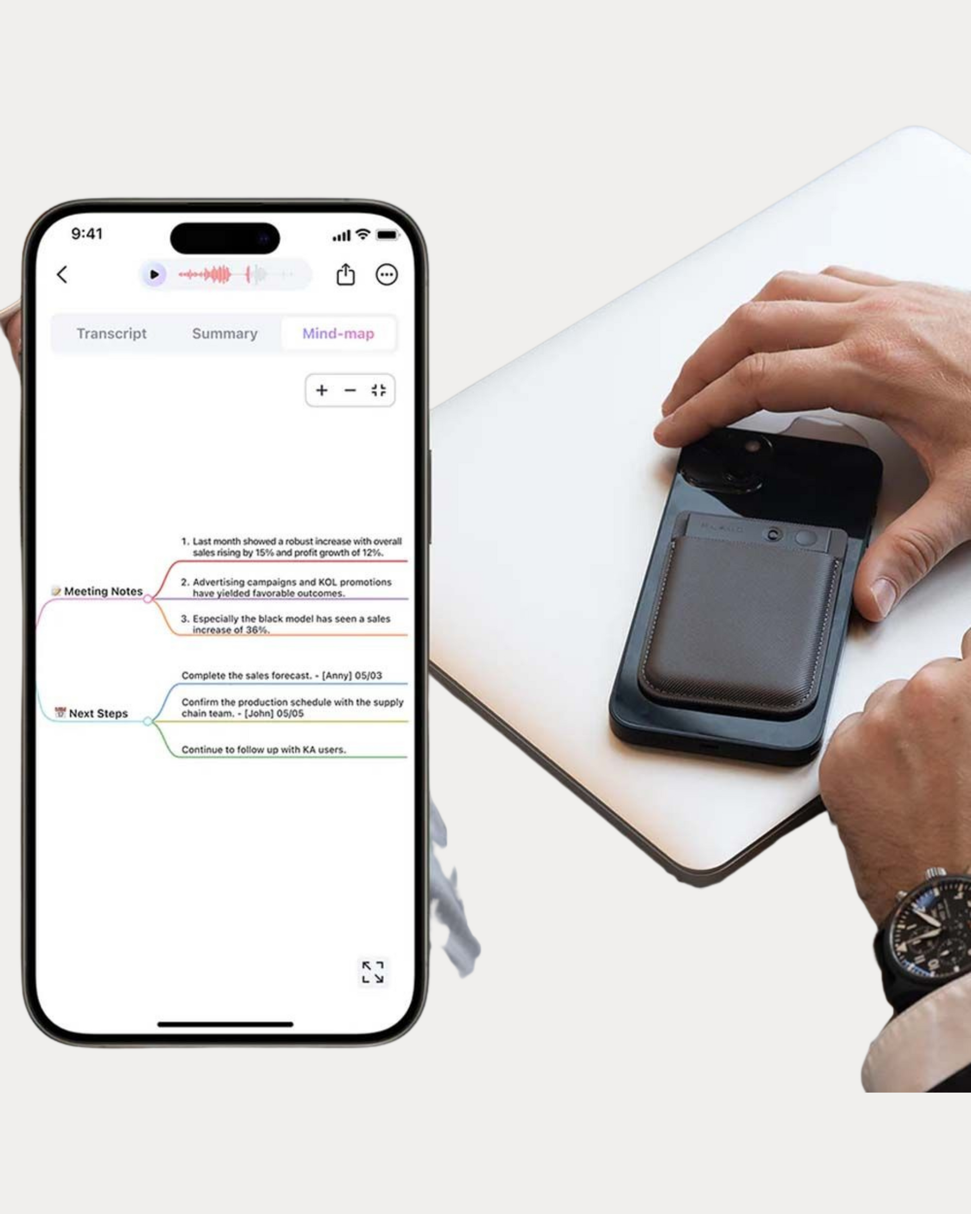 Plaud AI Note Enregistreur Vocal Et Transcripteur - Noir