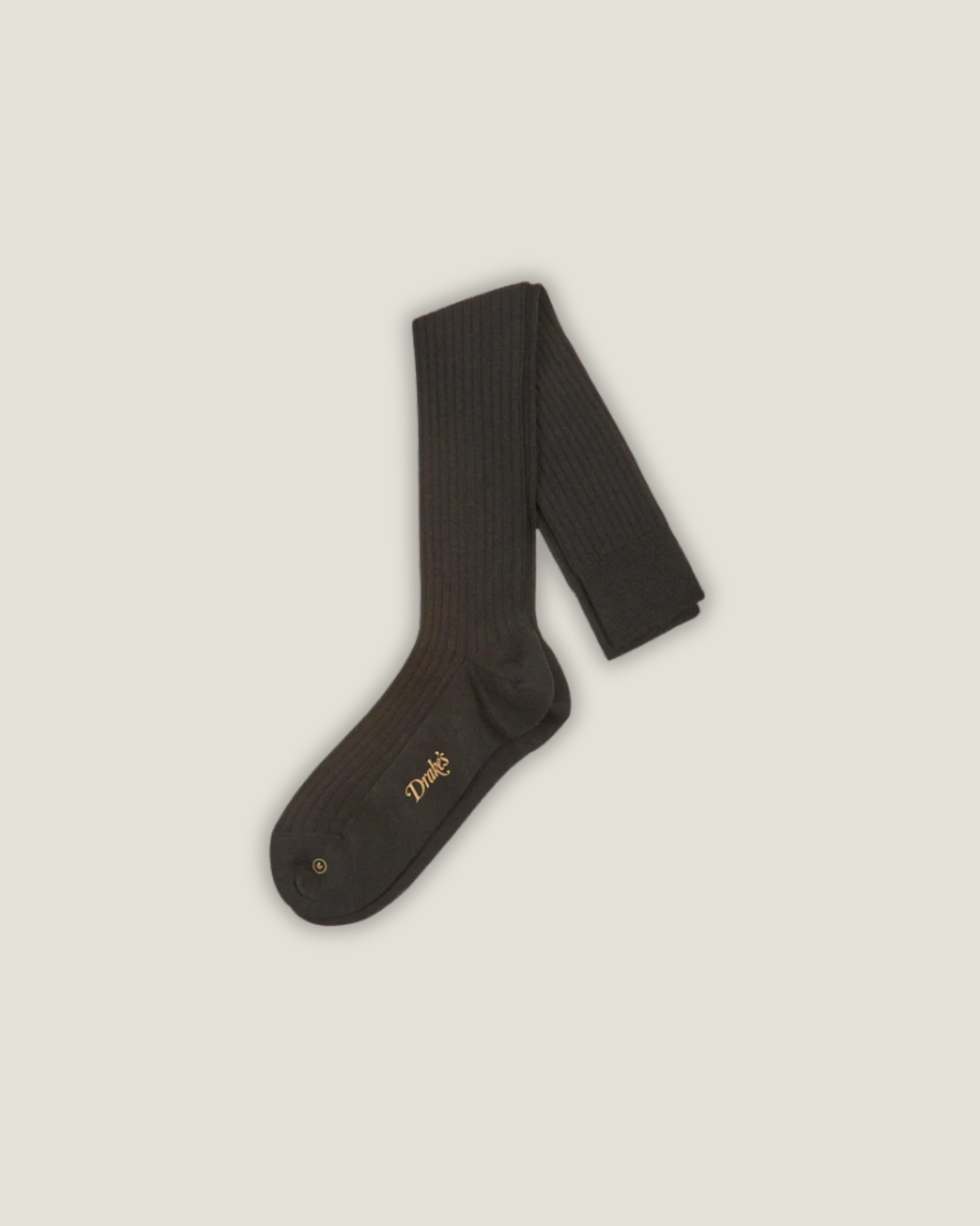 Light Navy Wool Over-the-Calf Socks | DRAKE'S