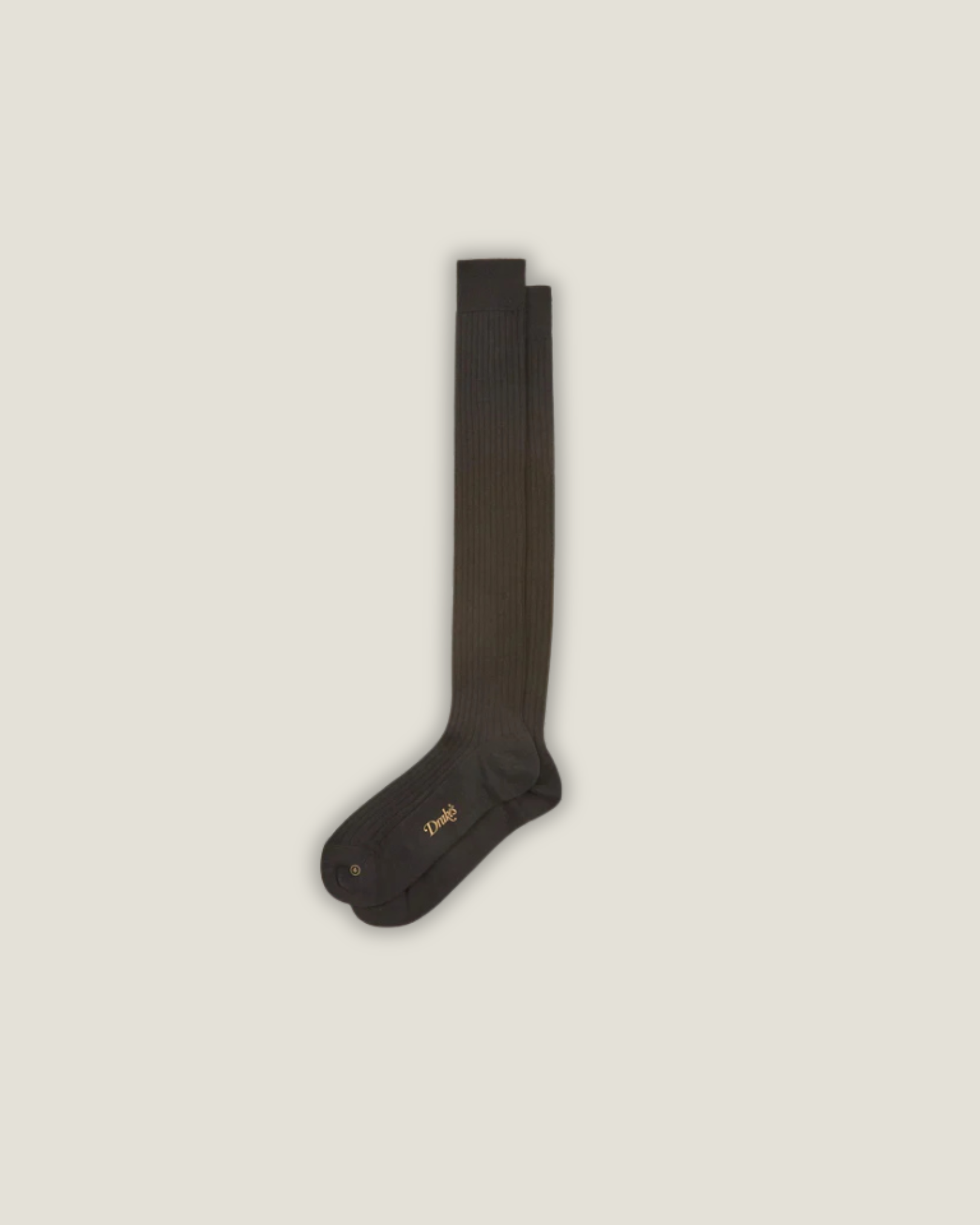 Light Navy Wool Over-the-Calf Socks | DRAKE'S