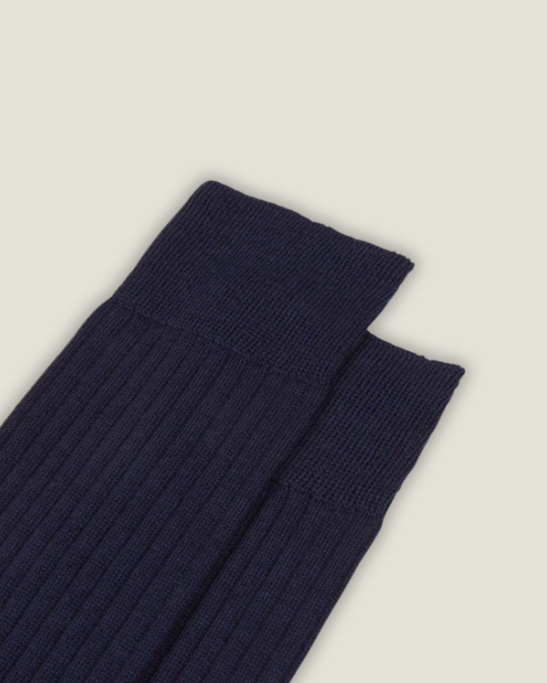 Light Navy Wool Over-the-Calf Socks | DRAKE'S