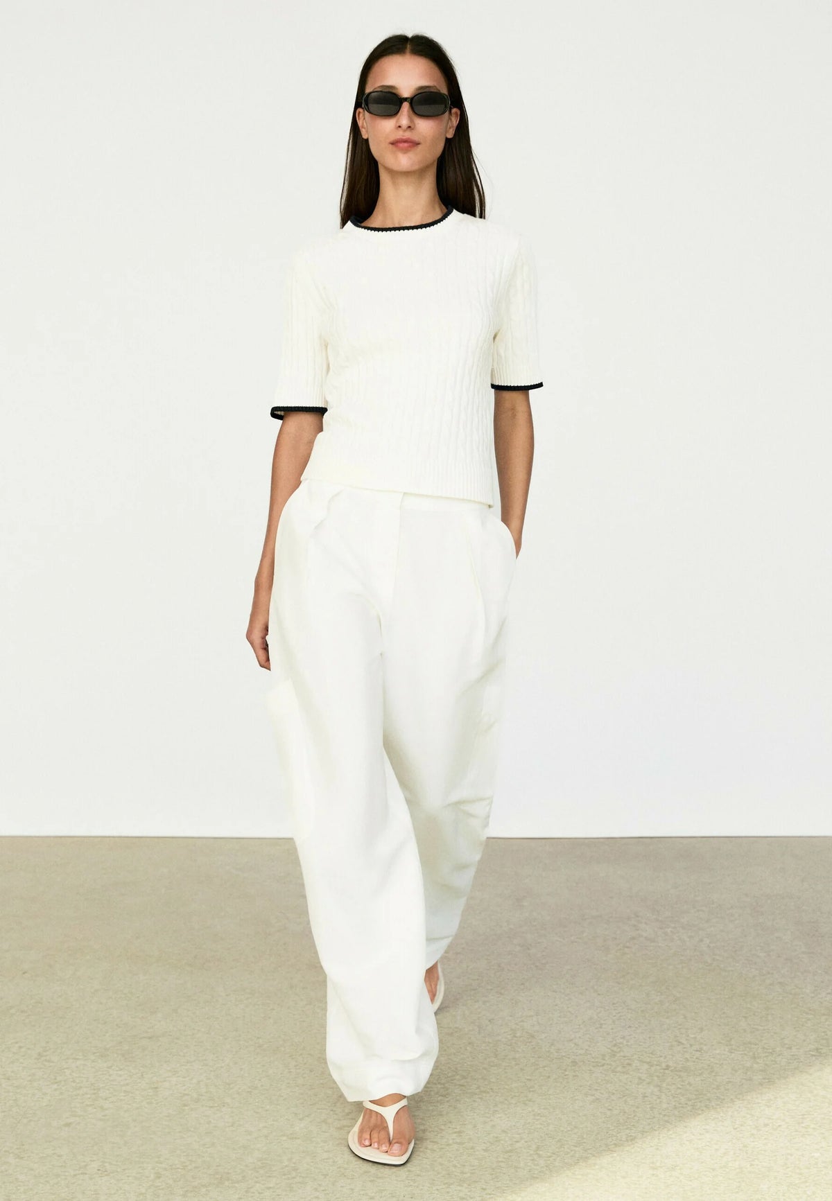 T-shirt basique blanc, Massimo Dutti