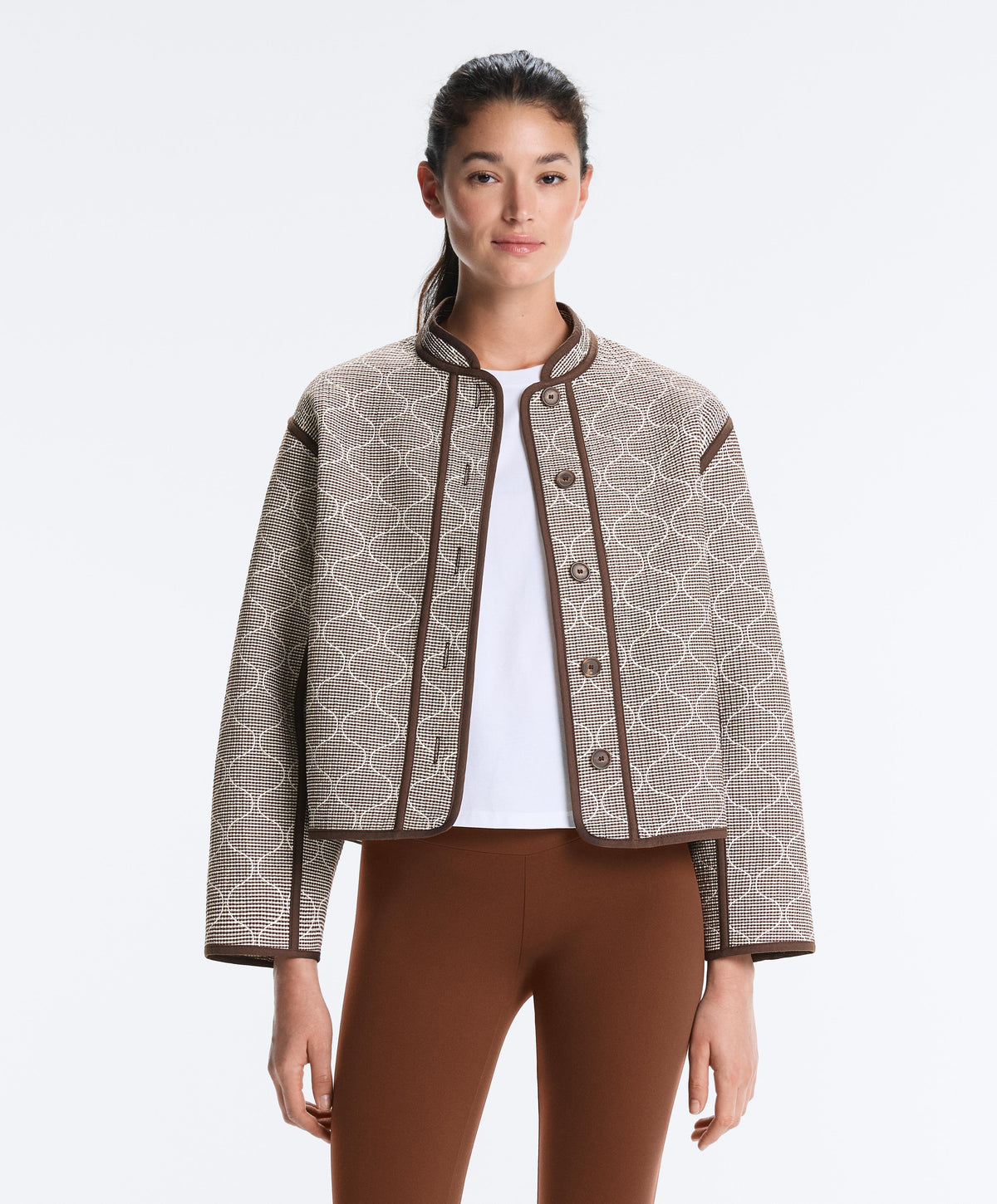 Veste col mandarin contrasté — OYSHO