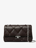 Petit sac épaule Bunny Knot, Tory Burch, noir et doré