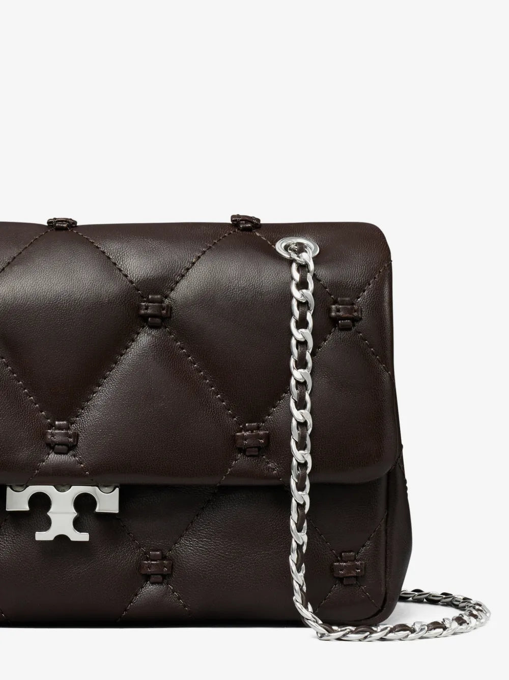 Petit sac épaule Bunny Knot, Tory Burch, noir et doré