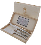 Jean Dubost, coffret Élysée de trois couteaux à fromage