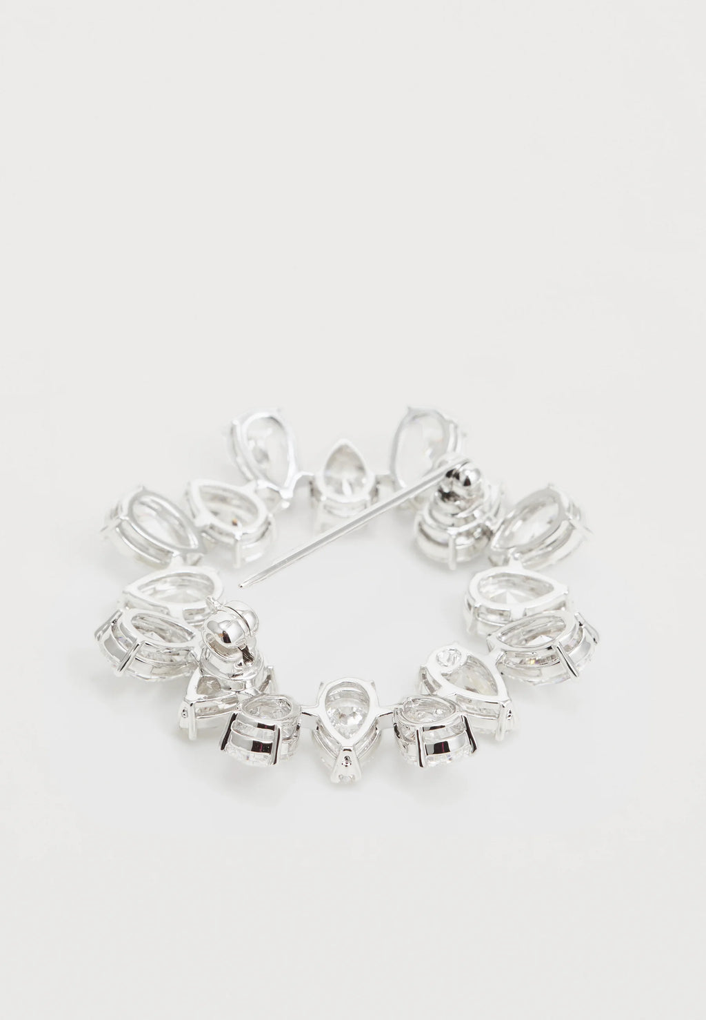 Broche Matrix Pear, white — Swarovski