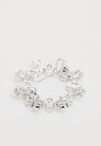 Broche Matrix Pear, white — Swarovski