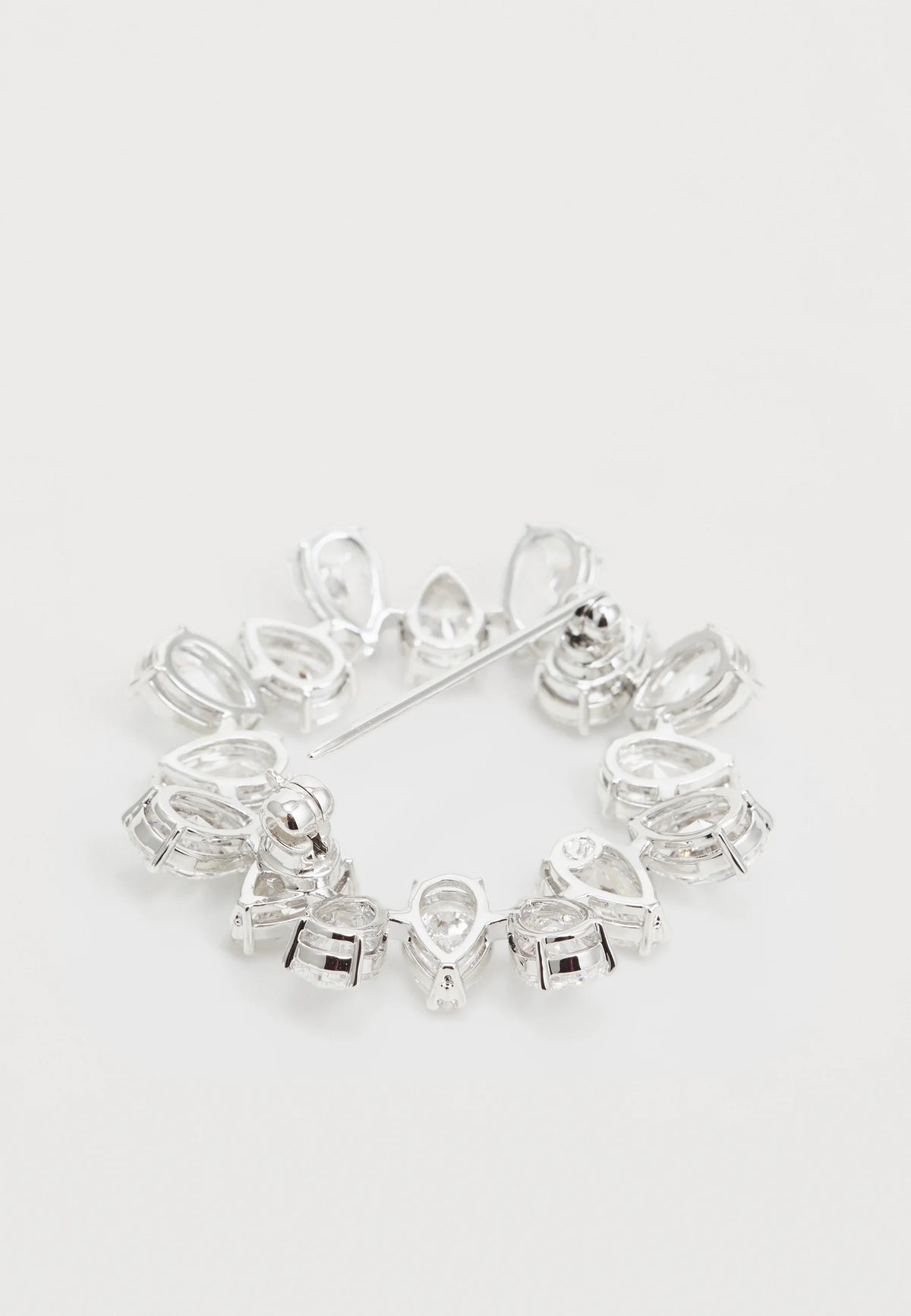 Broche Matrix Pear, white — Swarovski