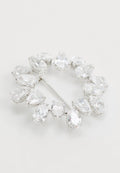 Broche Matrix Pear, white — Swarovski
