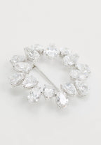 Broche Matrix Pear, white — Swarovski