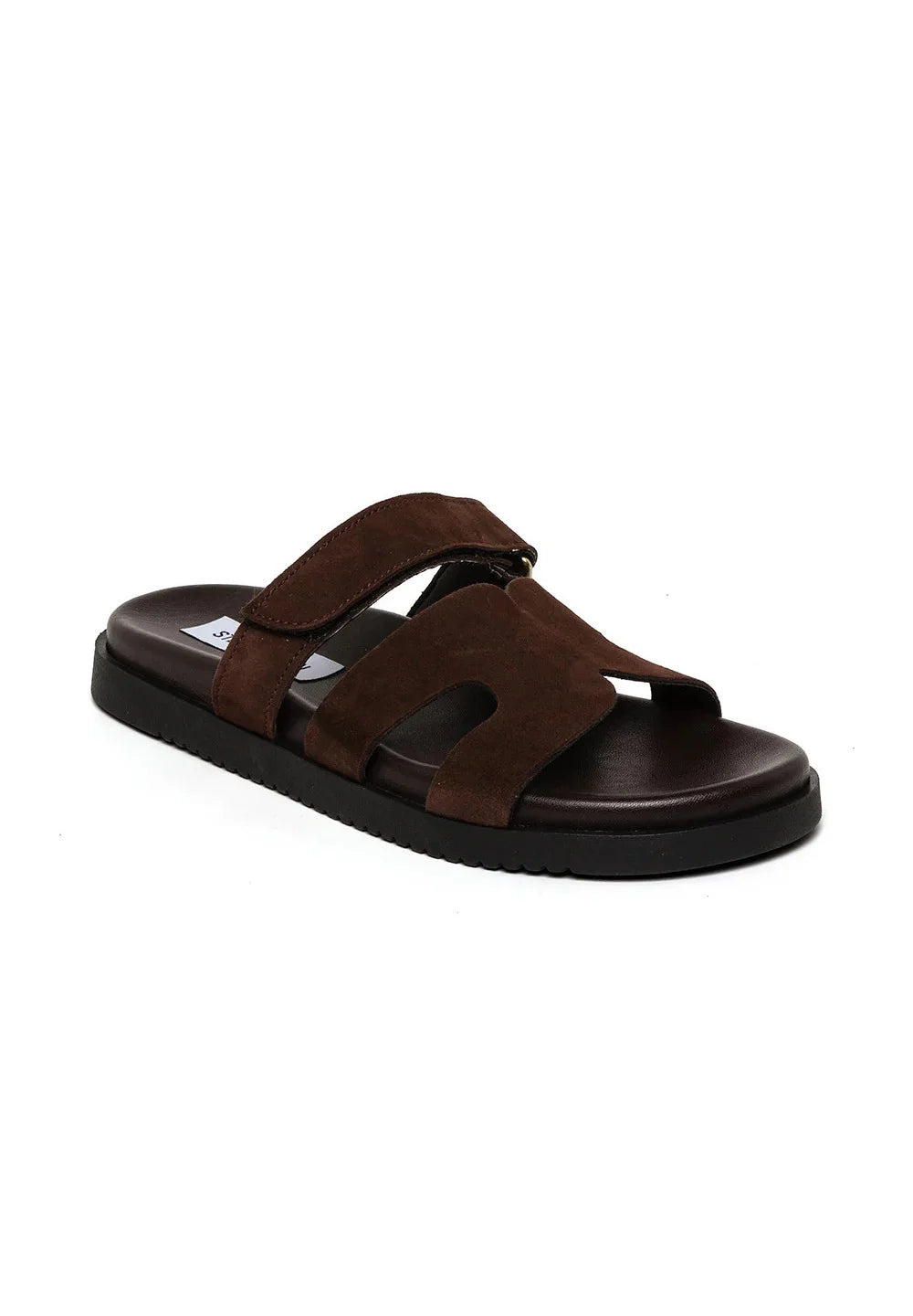 Mules — dark brown suede, Steve Madden