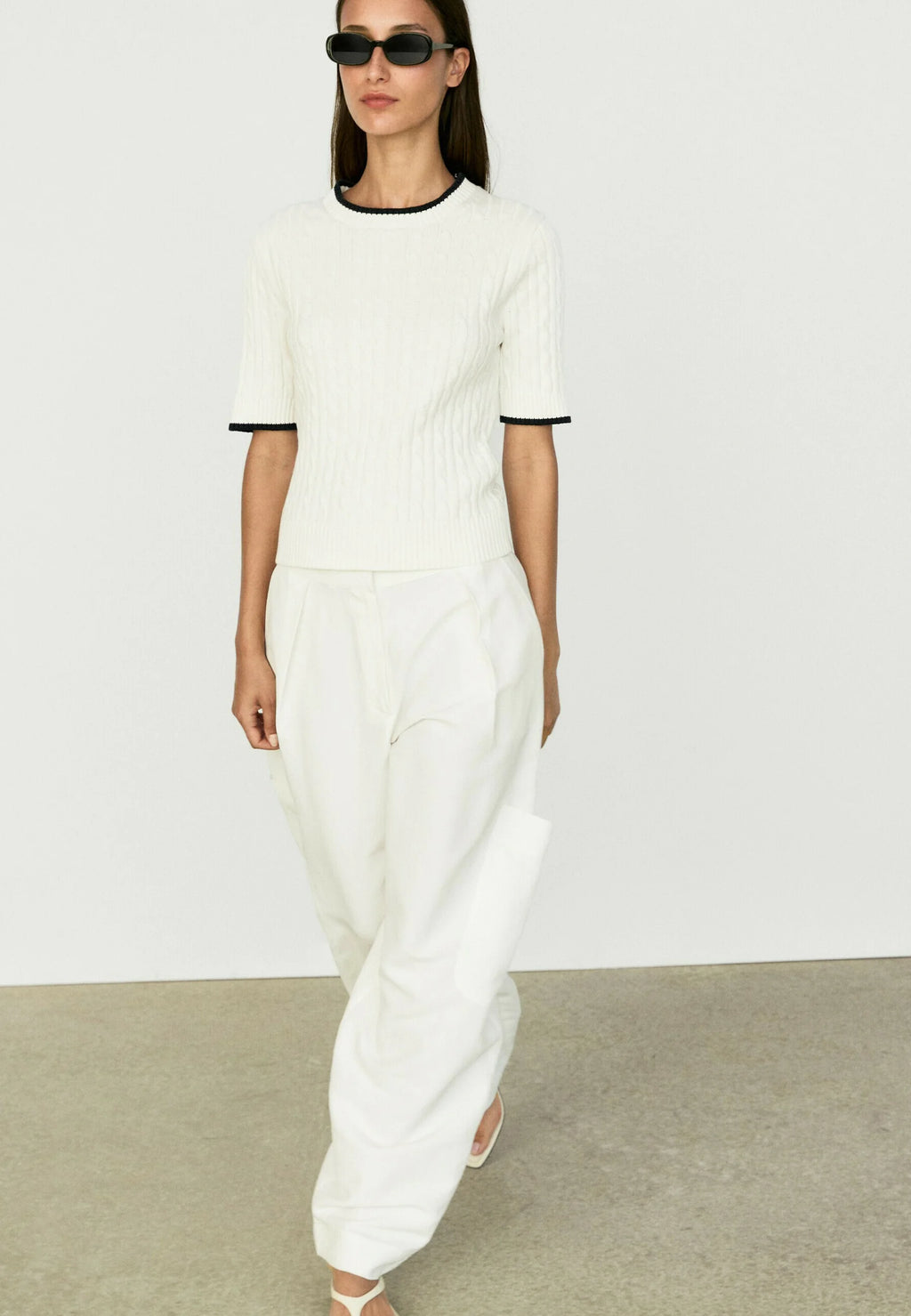 T-shirt basique blanc, Massimo Dutti