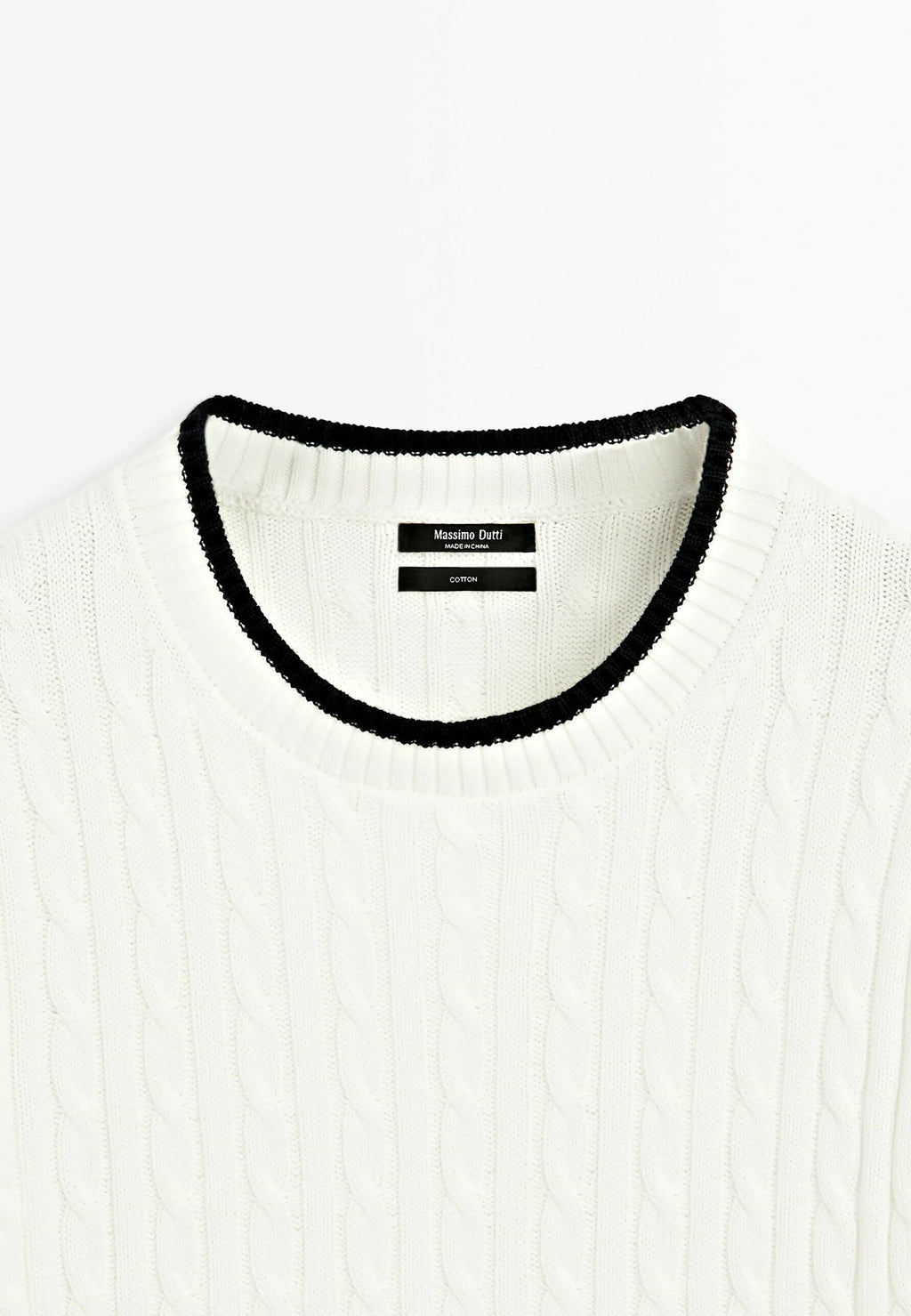 T-shirt basique blanc, Massimo Dutti
