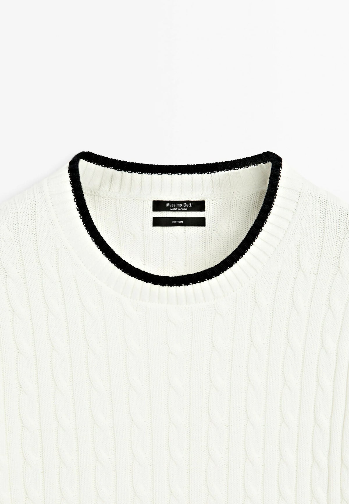 T-shirt basique blanc, Massimo Dutti