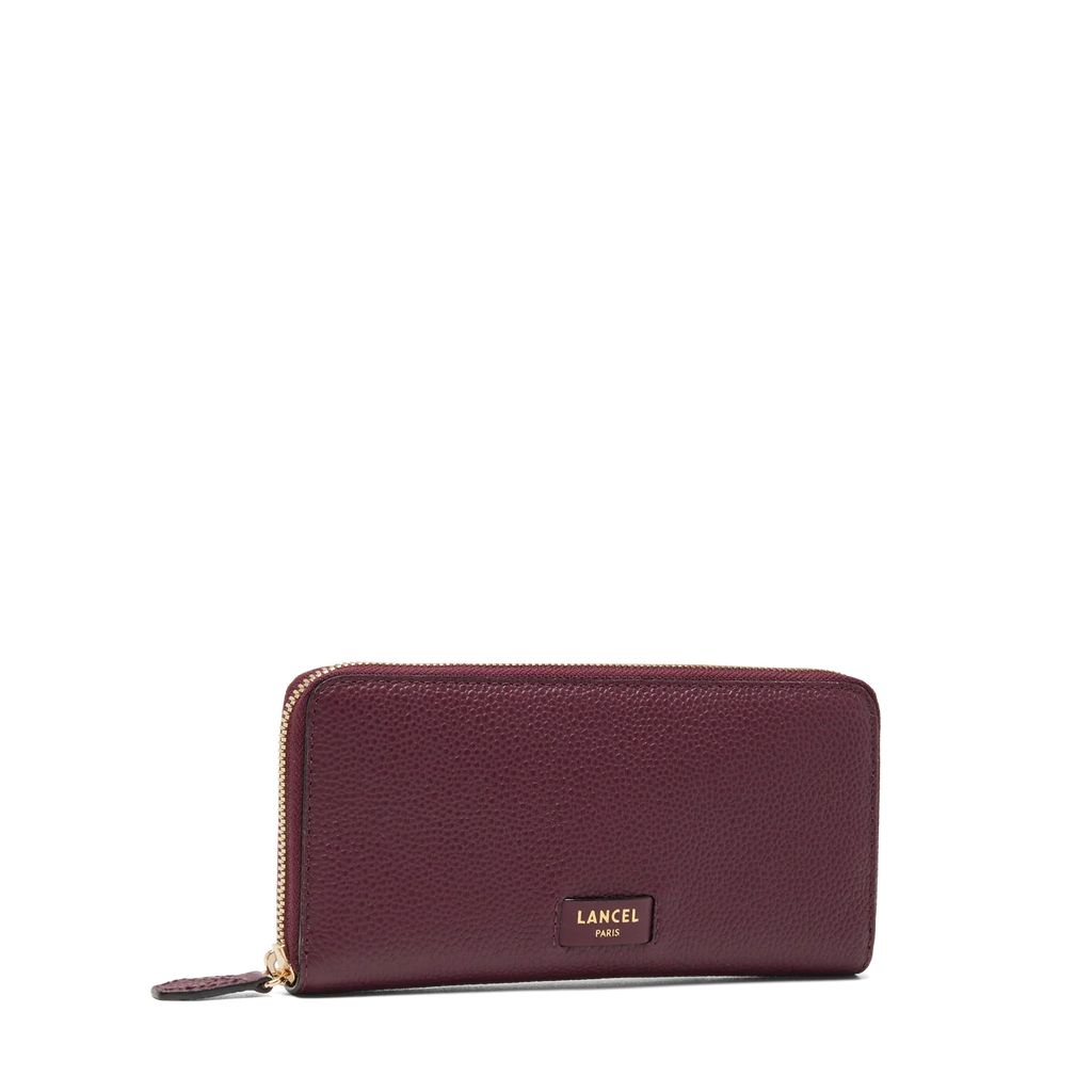 Portefeuille long zippé — Ninon, cassis/doré, Lancel