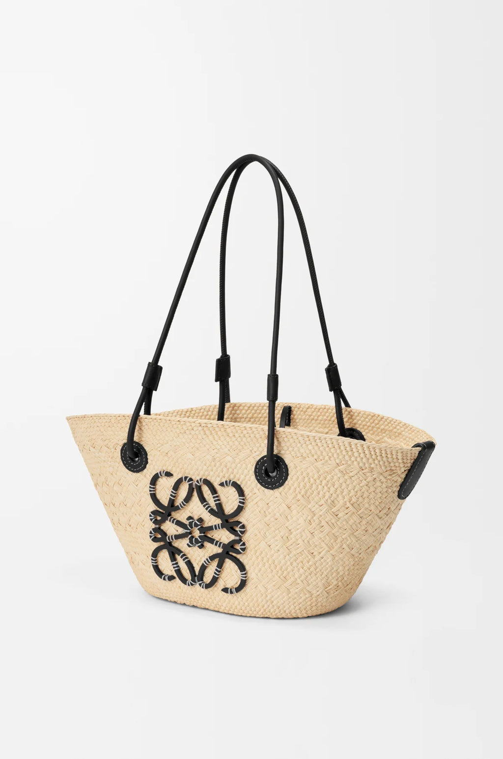 Petit panier Anagram - palmier iraca et cuir de veau, Loewe