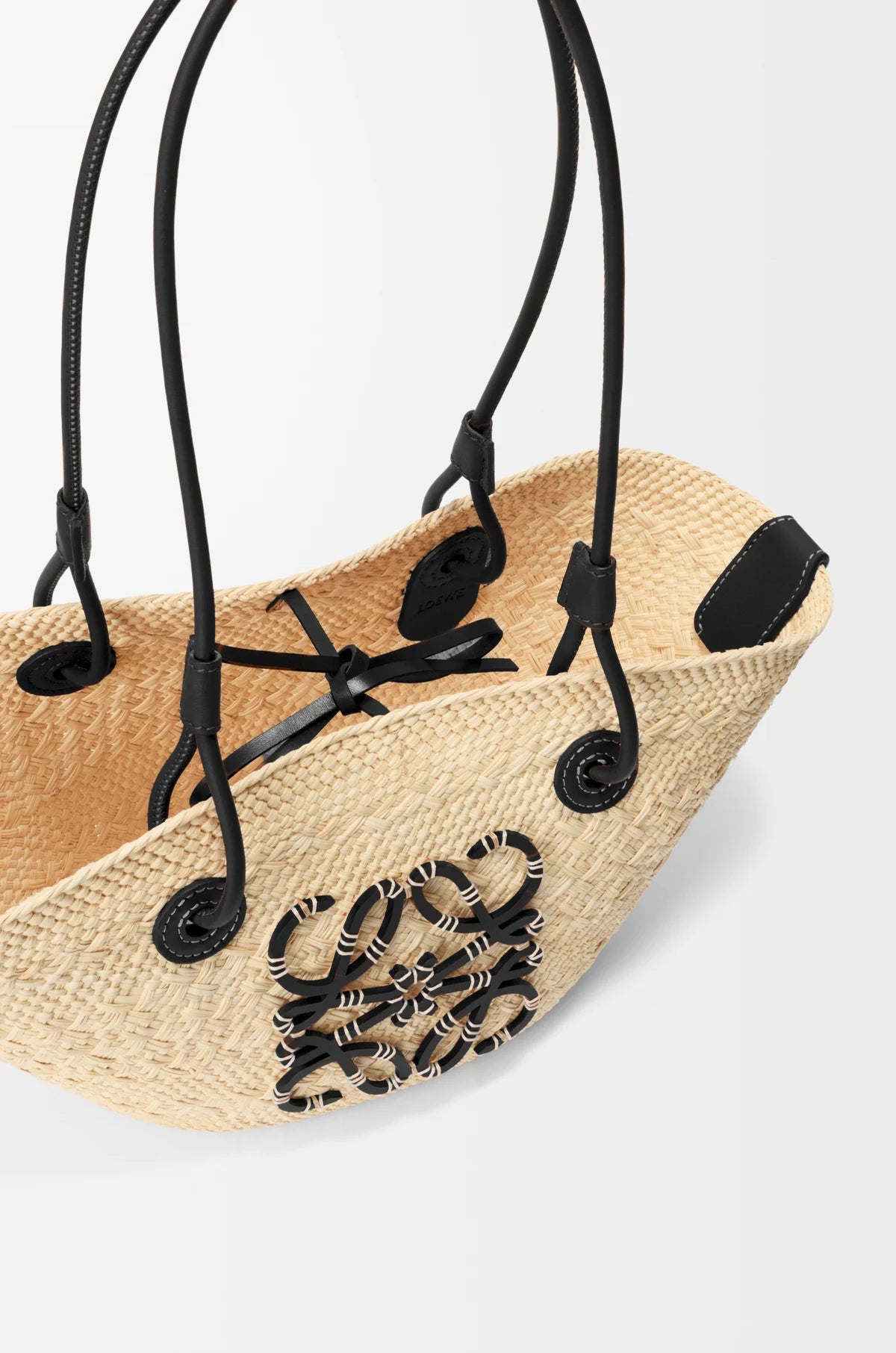 Petit panier Anagram - palmier iraca et cuir de veau, Loewe