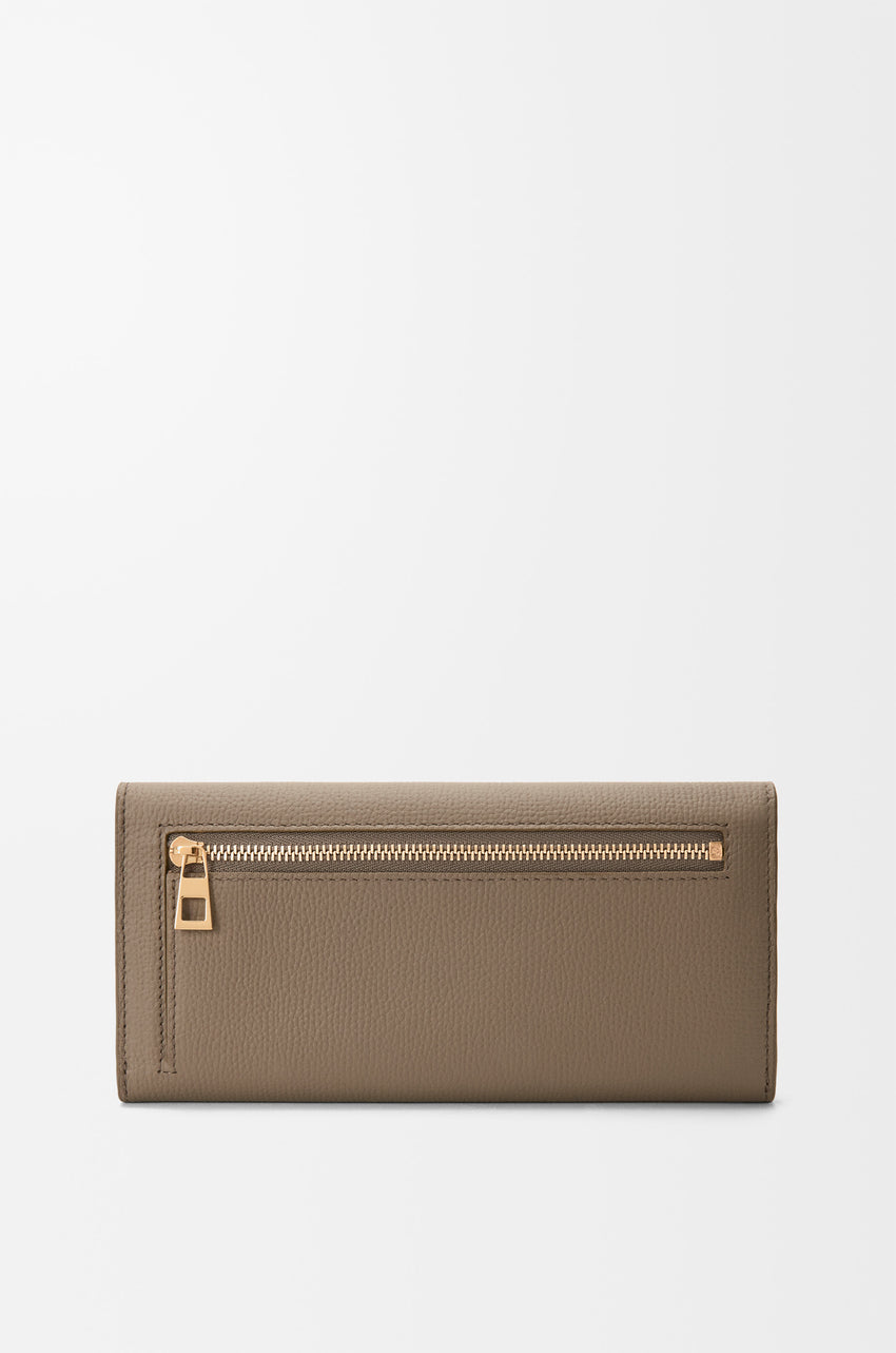 PORTEFEUILLE CONTINENTAL ANAGRAM - CUIR DE VEAU GRAINÉ, LOEWE