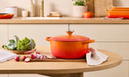 Cocotte ronde en fonte émaillée — Volcanique, 24 cm, Le Creuset