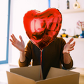 Ballon cœur, Mieux que des fleurs, boîte surprise