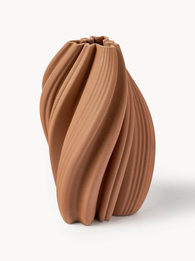 VASE MELODY - IMPRIMÉE EN 3D, TERRACOTA
