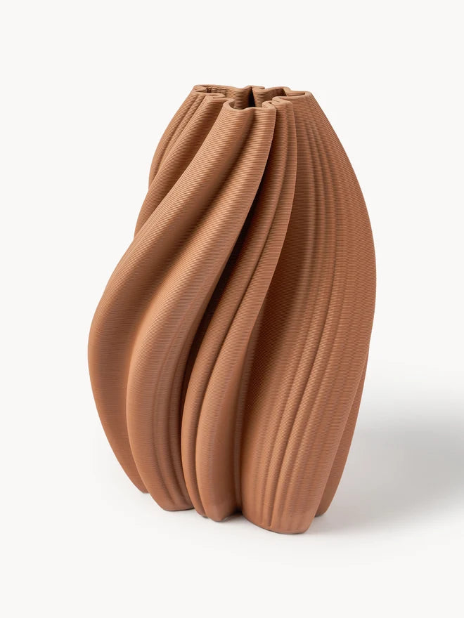 VASE MELODY - IMPRIMÉE EN 3D, TERRACOTA