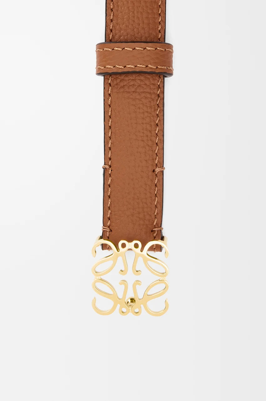 Ceinture Anagram — cuir de veau grainé, marron, Loewe