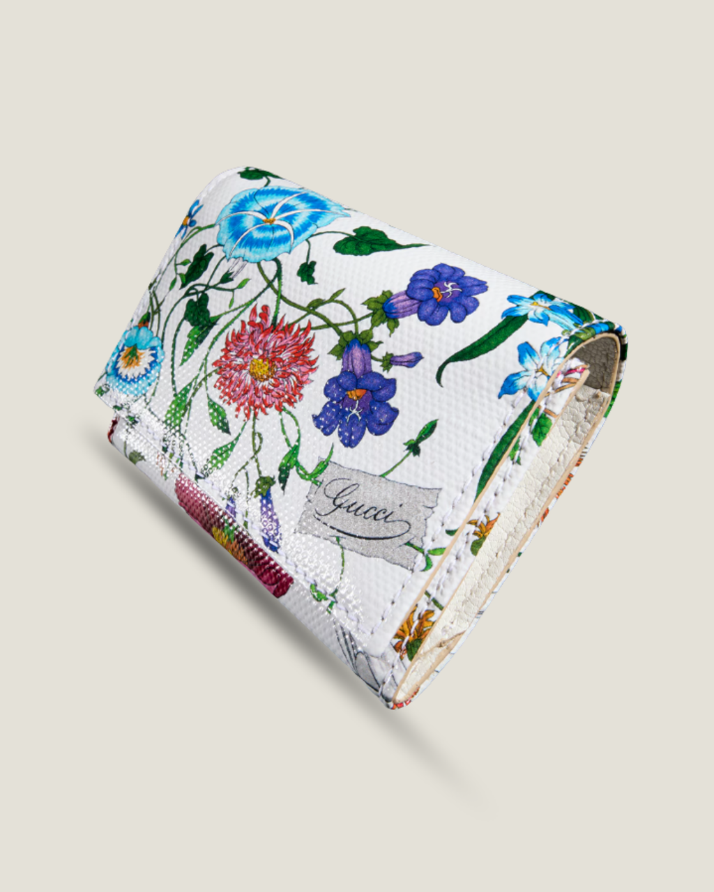 Porte-cartes plié à motif Flora - Gucci