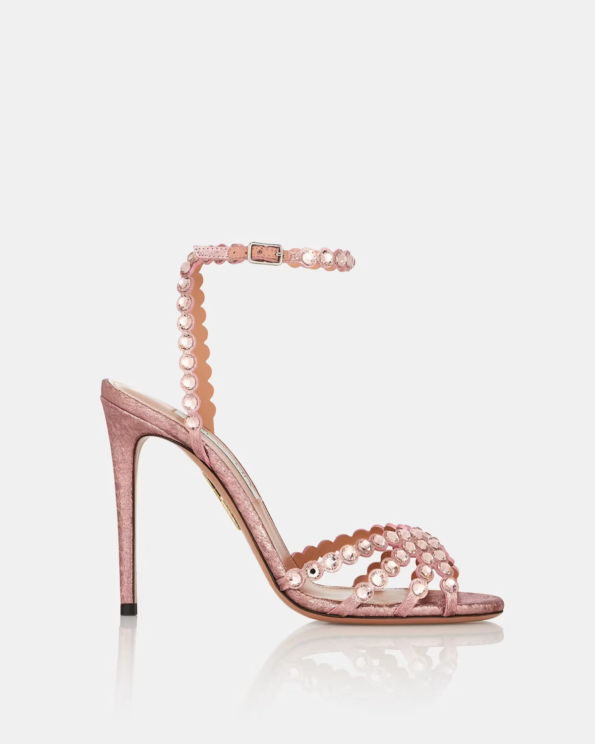 Sandale Tequila 105 Aquazzura, rose poudré