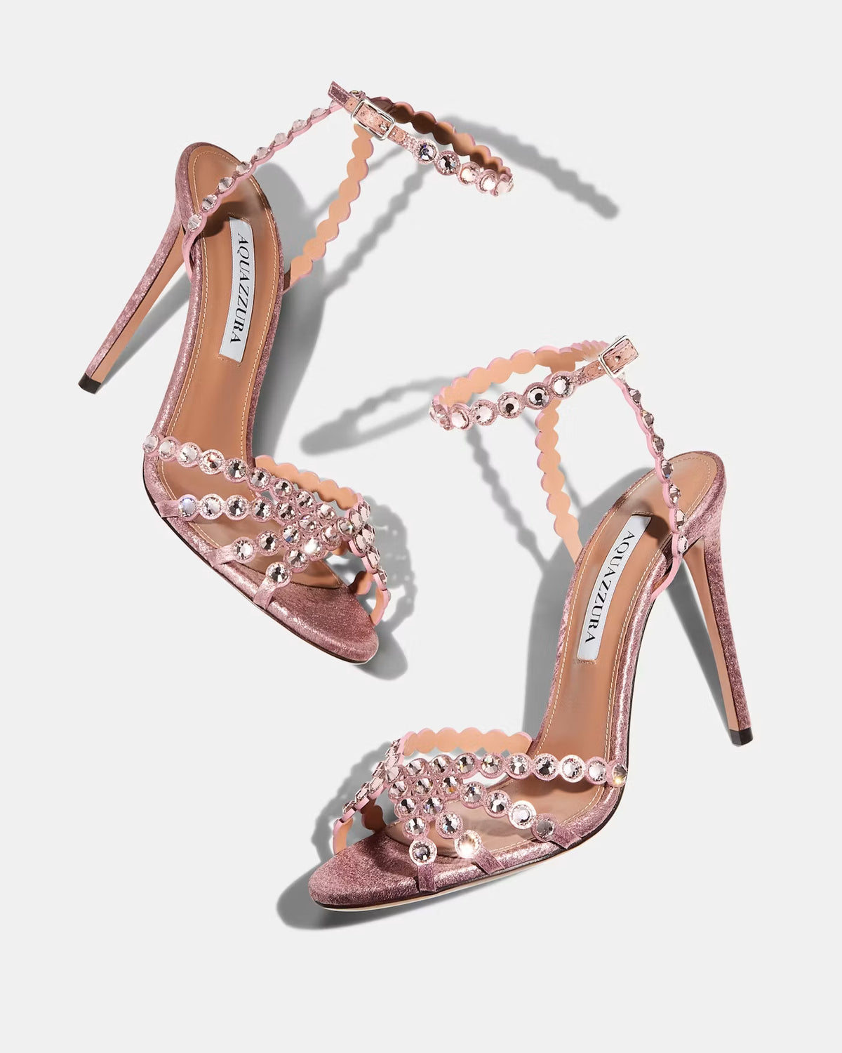 Sandale Tequila 105 Aquazzura, rose poudré