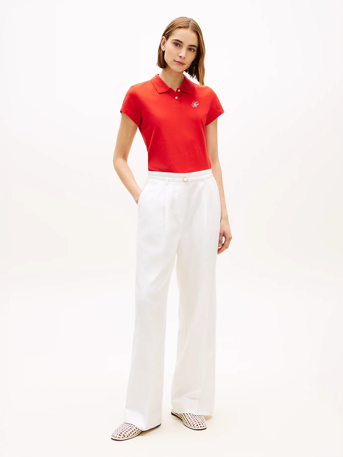 Polo 1985 slim à logo brodé