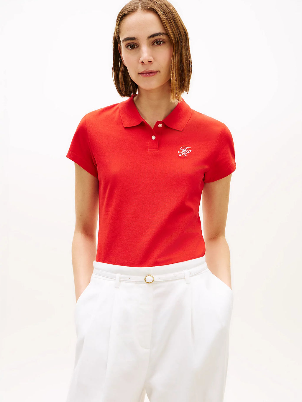 Polo 1985 slim à logo brodé