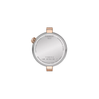 Tissot Desir 28mm — boîtier bombé, deux tons acier et or rose, cadran nacre