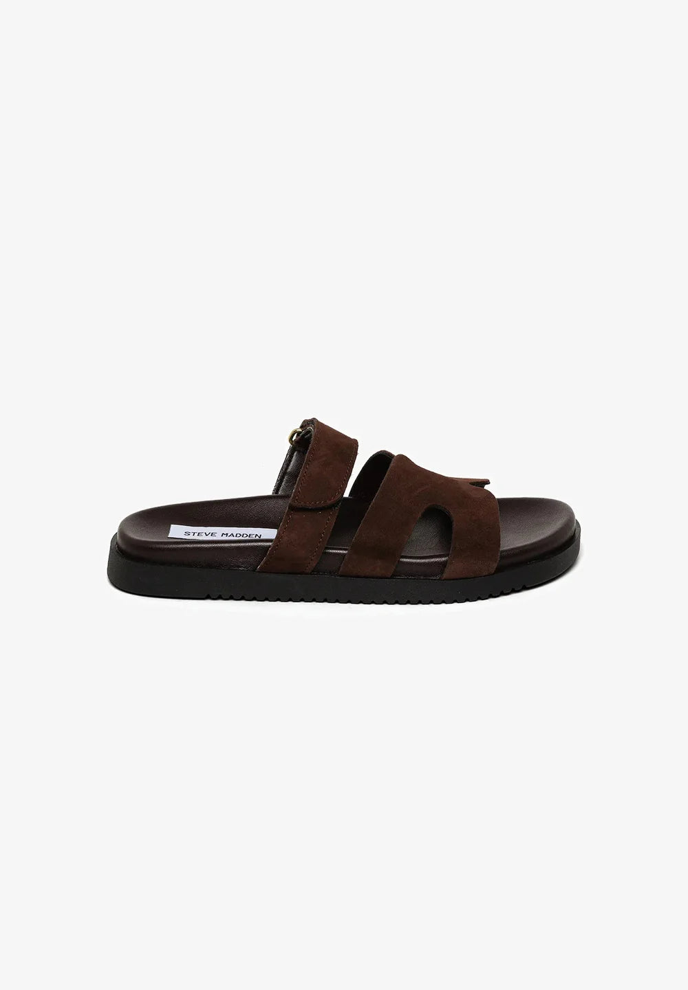 Mules — dark brown suede, Steve Madden