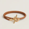 Bracelet Glénan double tour, Hermès, plaqué or - HERMES