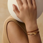 Bracelet Glénan double tour, Hermès, plaqué or - HERMES
