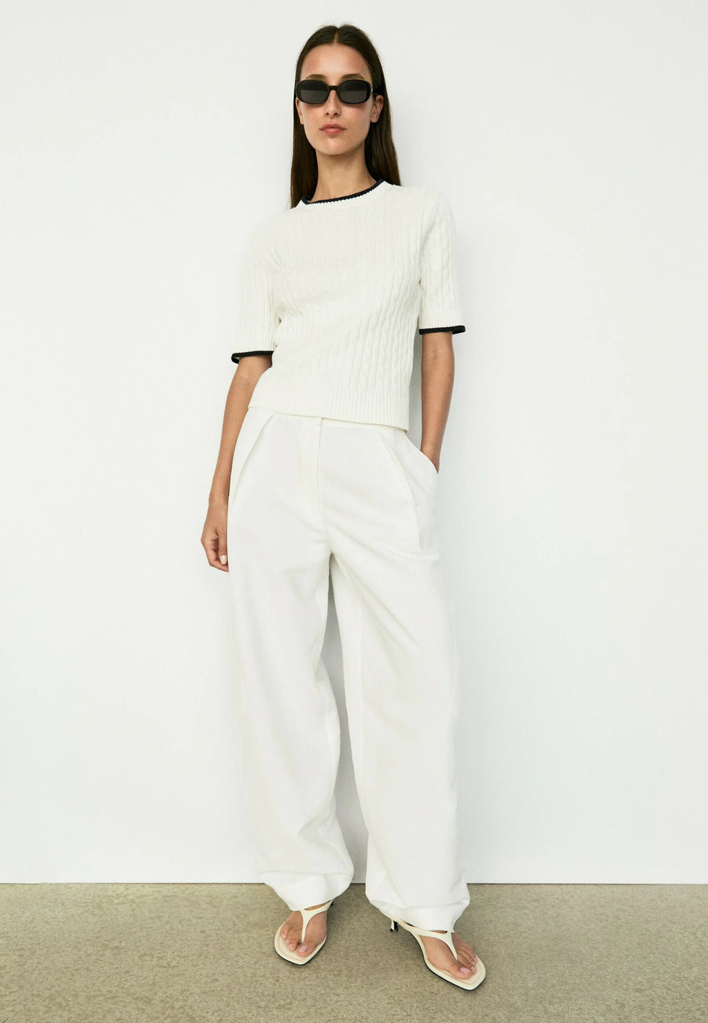 T-shirt basique blanc, Massimo Dutti